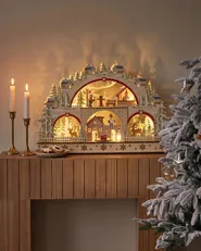 Weihnachtsdekoration LED SELURA 30 cm Hellbraun_1016959
