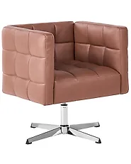 Draaifauteuil LEVANGER Kunstleer Bruin_1164523