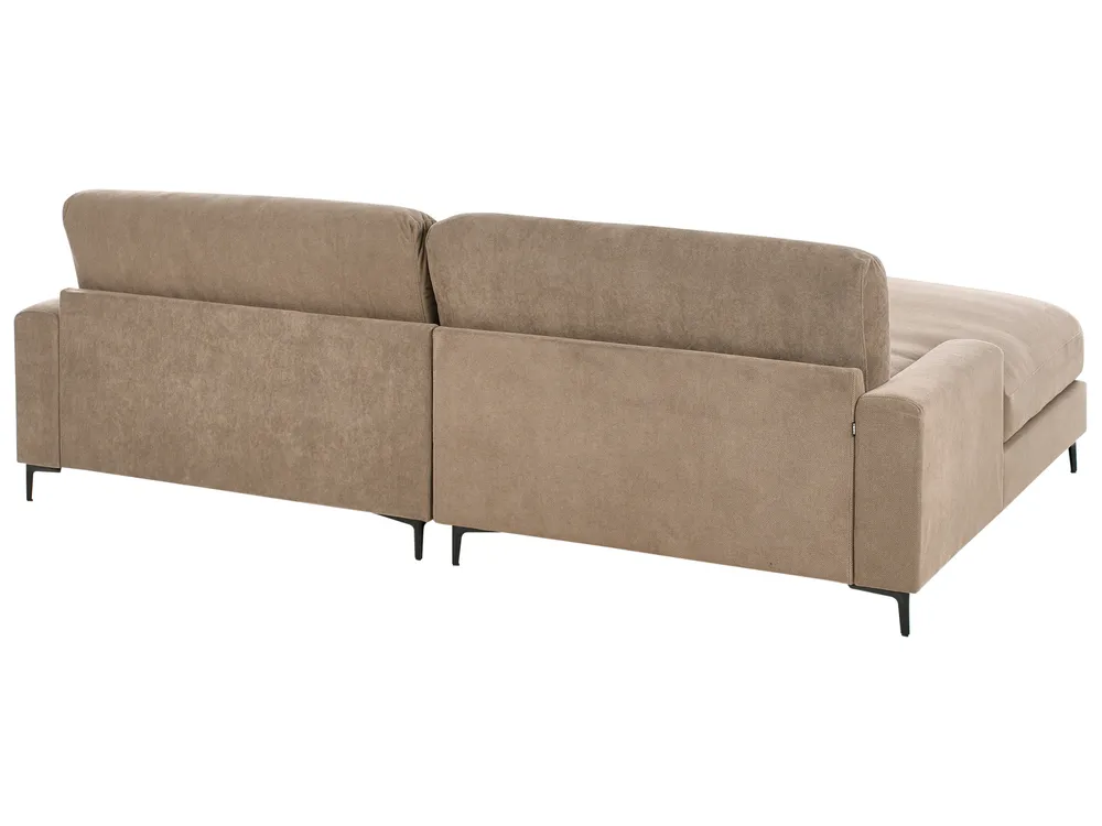 Ecksofa 3-Sitzer MALOY Stoff Braun rechtsseitig_971302