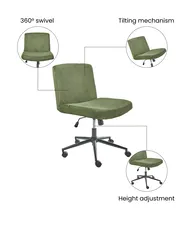 Desk Chair GEDDES Corduroy Green_1074406