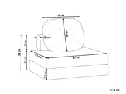 1-Sitzer Schlafsofa OLDEN Bouclé Weiß_906497