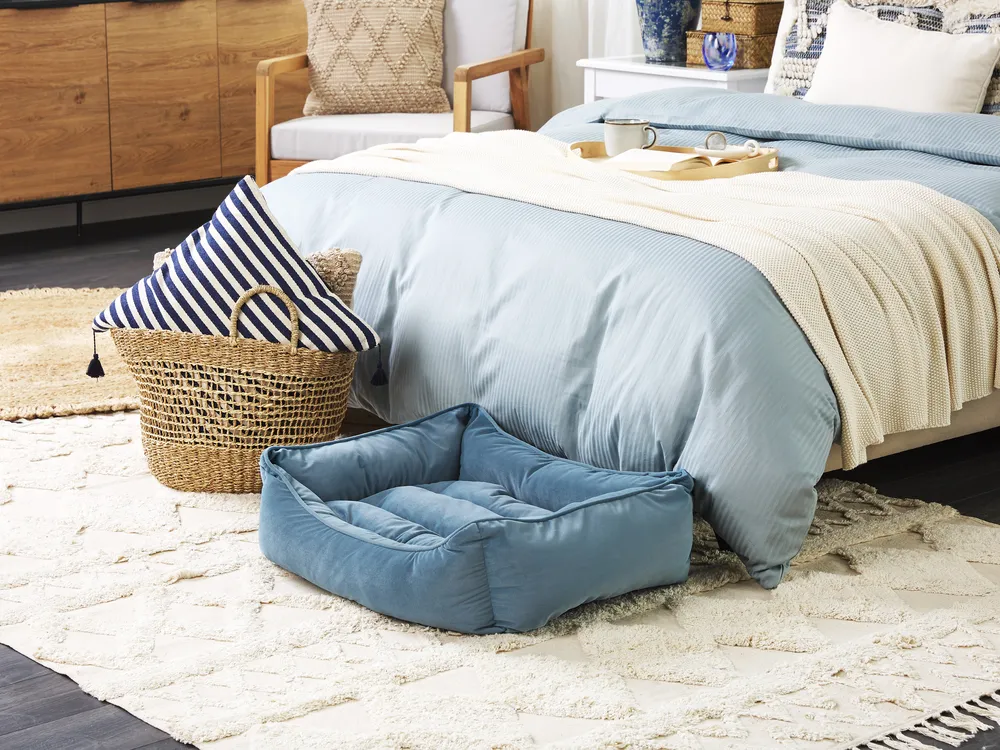 Tierbett IZMIR Samtstoff Blau_826628