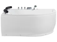Whirlwanne Eckmodell mit LED PARADISO 158 x 113 cm Weiß rechtsseitig_680854