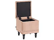 Storage Pouffe LORETTO Velvet Beige_1186161