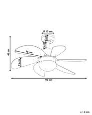 Deckenventilator mit Licht LOGAR mit Fernbedienung LED Blau_982722