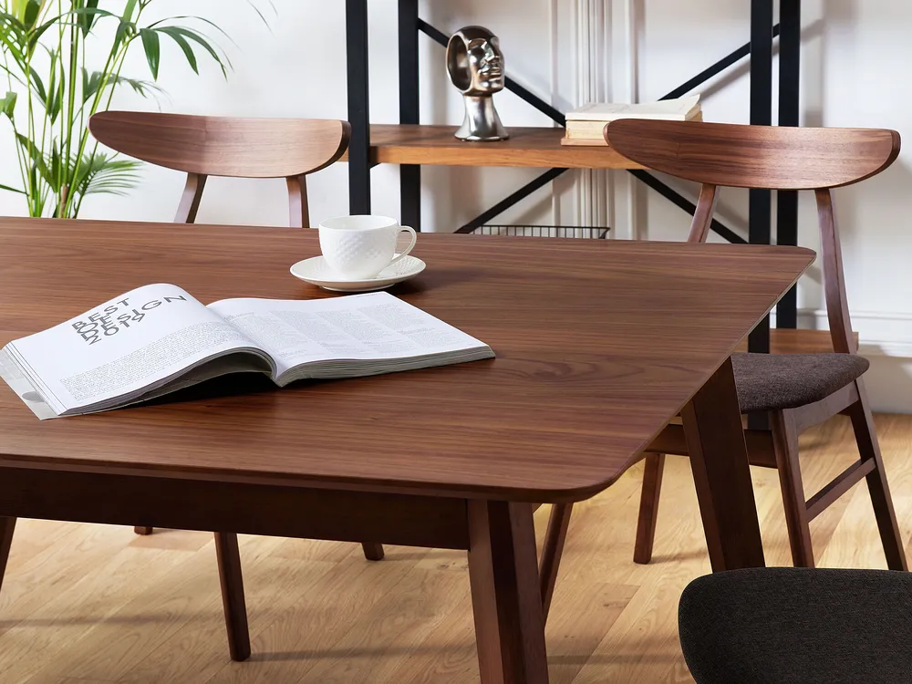 Dining Table MADOX Dark Walnut 200 cm 100 cm - Beliani.ro