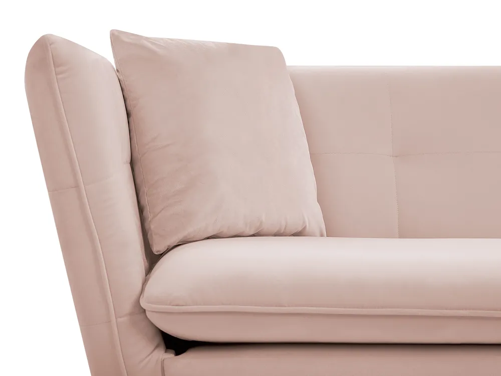 Sofa 3 Seater FREDERICA Velvet Pink_766880