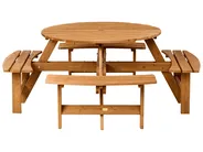 Picknicktisch mit Bänken CAPARCOTTA Tannenholz Hellbraun_1102503