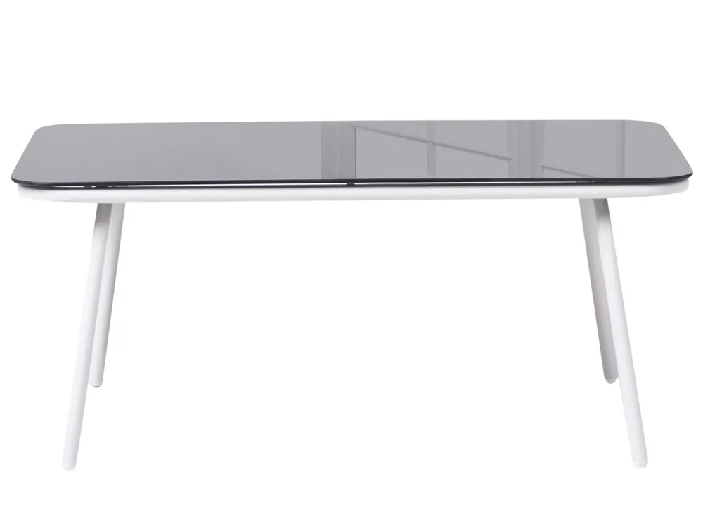 Lounge Set mit Tisch 4-Sitzer USTICA Metall Weiß_1037429