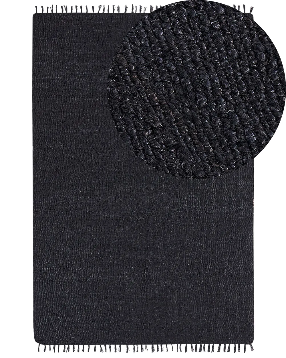 Teppich SINANKOY Schwarz 200 x 300 cm Jute