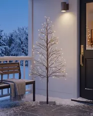 Gartendekoration LED LONKARI 150 cm Baum Braun_1015528