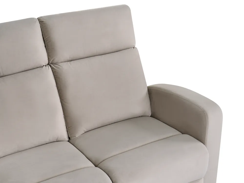 Sofa elektrisch verstellbar 2-Sitzer VERDAL Samtstoff Beige_1080976