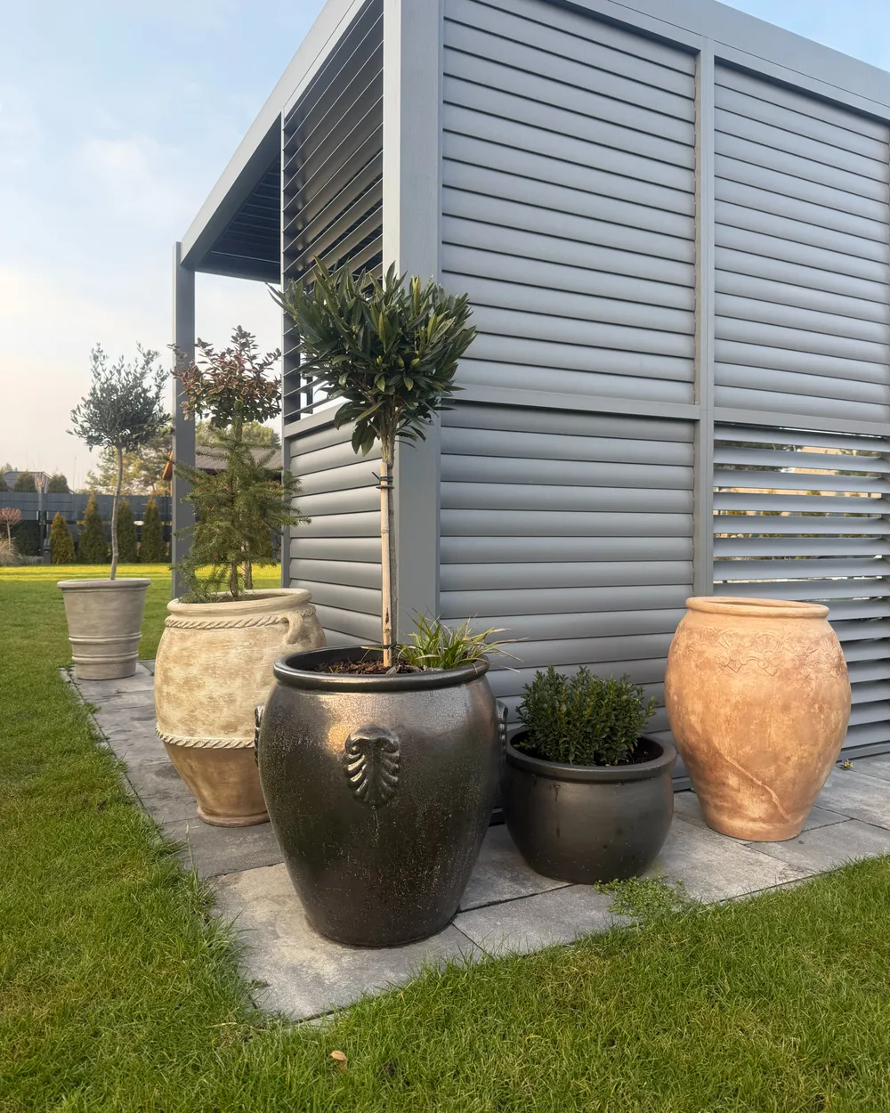 Plant Pot PYRUS 48 cm Brown_981298