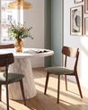 Set van 2 eetkamerstoelen HOLLY Hout Donkerbruin/groen