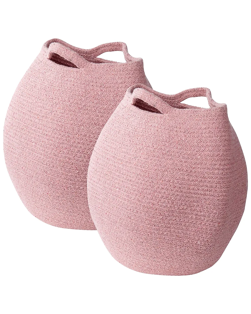 Set of 2 Baskets PANJGUR Cotton Pink_846406