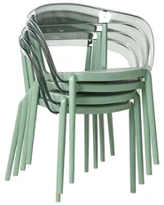 Gartenstuhl 4er Set MALEVIZI stapelbar Grün_1043521