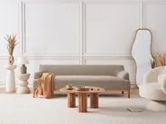 Sofa 3-Sitzer SOSJO Stoff Taupe_940967