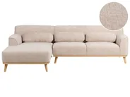 Corner Sofa 3 Seater SIMOS Chenille Beige Right Hand_927937