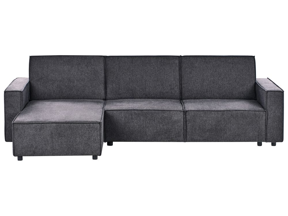 Ugaona sofa na razvlačenje 3-znamenkasti ROMEDAL II Tkanina Grafitno sivi desnoruki