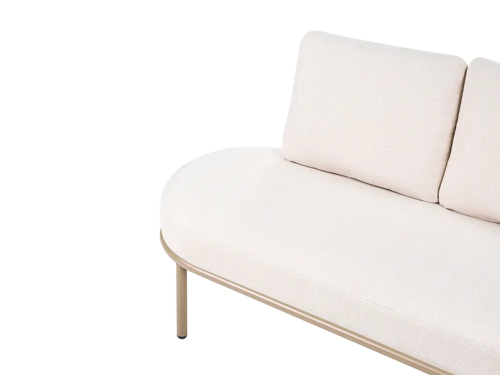 Gartensofa mit Tisch 4-Sitzer POLLINA Metall Braun_1078981