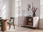 4 Door Sideboard BOULIA Light Beige_1169365