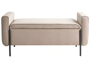 Polsterbank mit Stauraum LEWES Stoff Beige_1043693