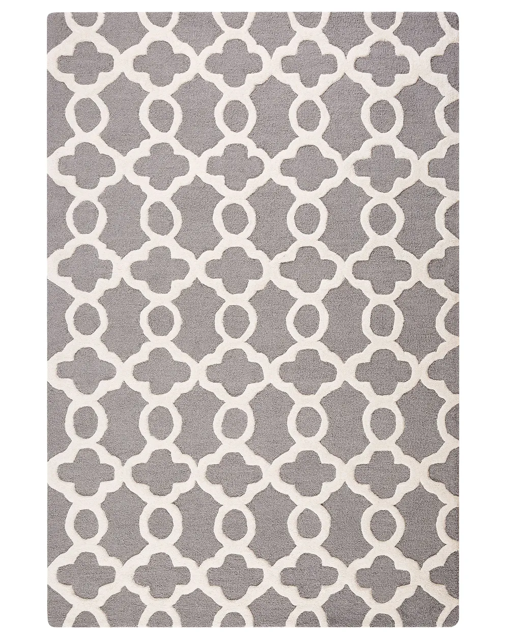 Teppich ZILE Grau 140 x 200 cm Wolle