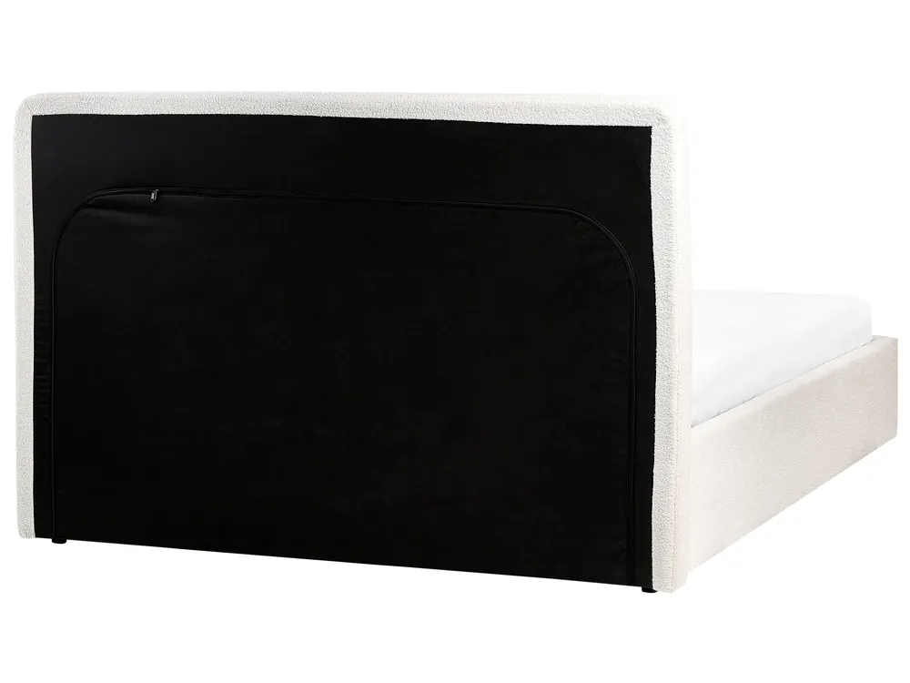 Ottoman Bed BRENON Boucle Off-White 160 x 200 cm (EU King Size)_979256
