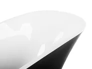 Freistehende Badewanne DULCINA 170 x 80 cm Schwarz / Weiß_812183
