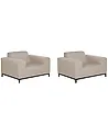 Set of 2 Armchairs ROVIGO Fabric Beige