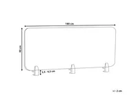 Desk Screen WALLY 180 x 40 cm Light Red_853277