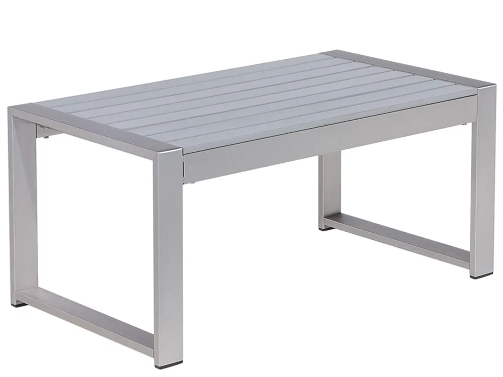 Lounge Set mit Tisch 4-Sitzer SALERNO Metall Hellgrau_679532
