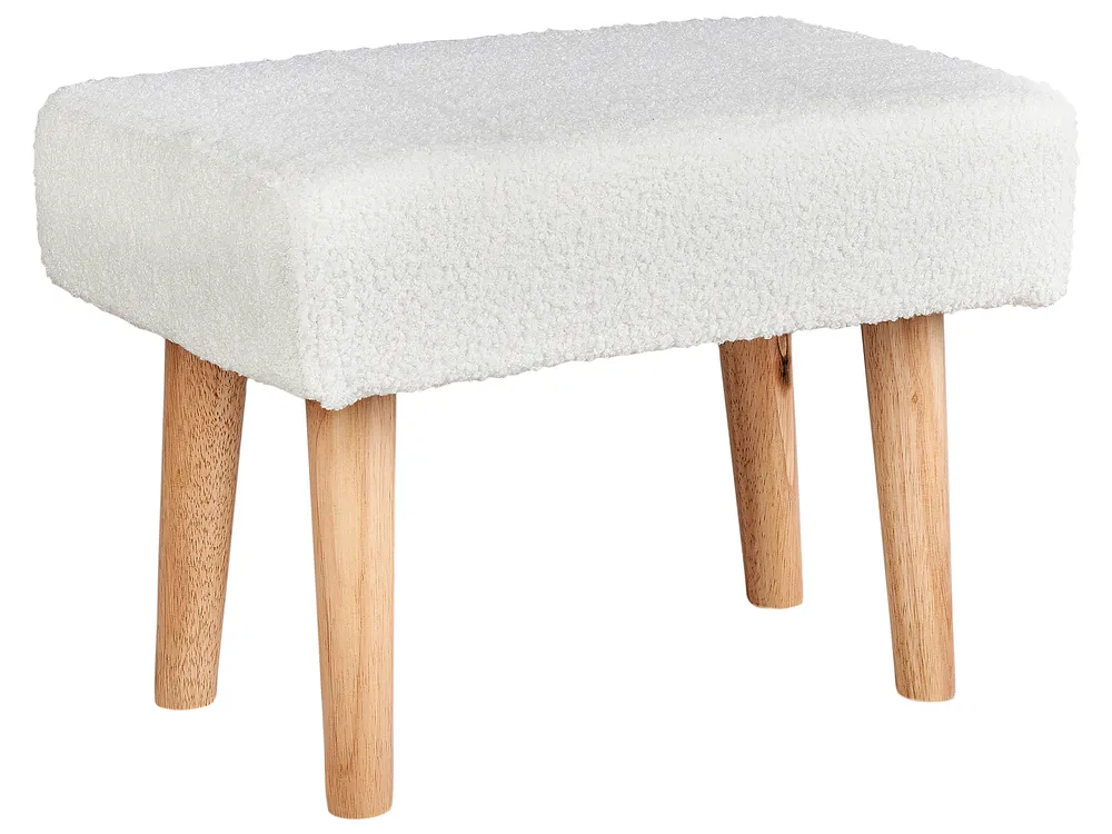 Hocker TAKOMA Bouclé Weiß_886450