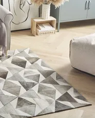 Rug ALAKA Grey 140 x 200 cm Leather_688230