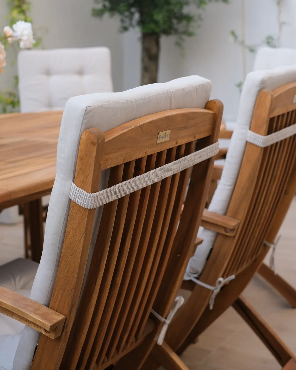 Gartenmöbel Set 8-Sitzer MAUI PREMIUM Akazienholz Hellbeige_1016831