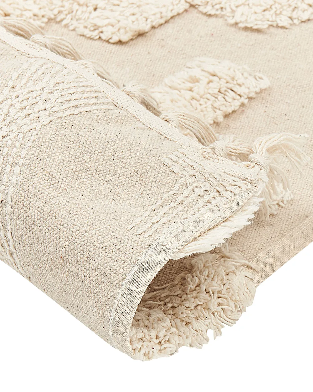 Rug ITANAGAR Beige 80 x 150 cm Cotton_839224