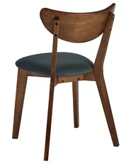 Set of 2 Dining Chairs ERIE Wood Dark Brown/ Grey_831985