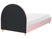 Kids Bed Rainbow Velvet LANDEILLAU 90 x 200 cm (EU Single) Pink_984260
