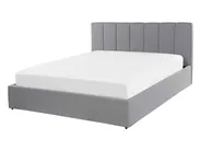 Bett mit Stauraum DREUX Stoff Hellgrau 140 x 200 cm_793215