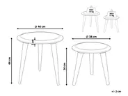 Beistelltisch 2er Set TURUA Mangoholz Braun_857348