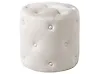 Pouf COROLLA Samtstoff Cremeweiß