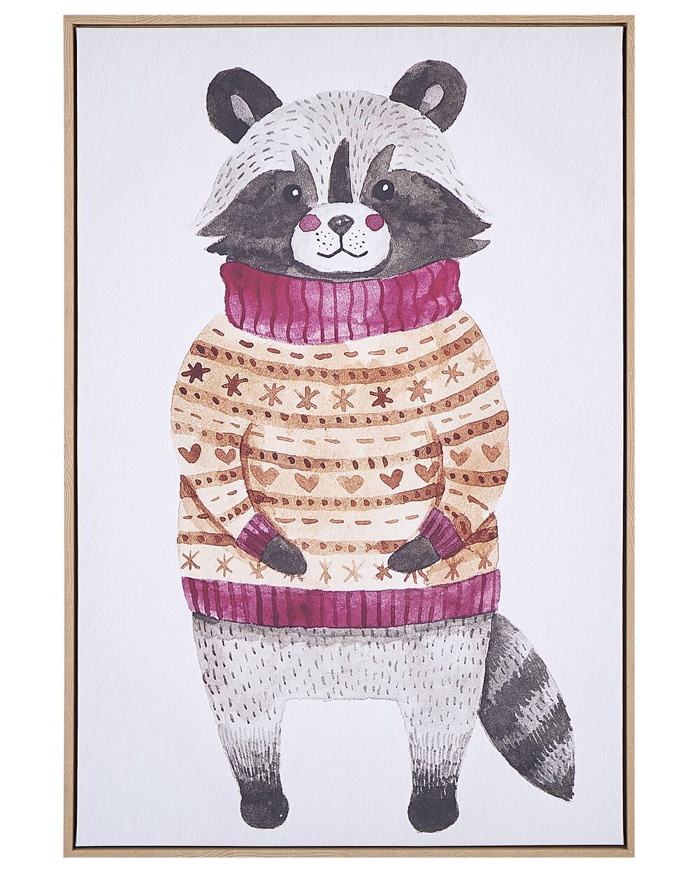 Canvas CAMPLI 63 x 99 cm Animal Motif Grey