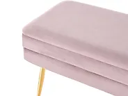 Upholstered Storage Bench DURHAM Velvet Pink_1185969