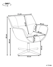 Swivel Armchair AUMA Fabric Beige_1001213