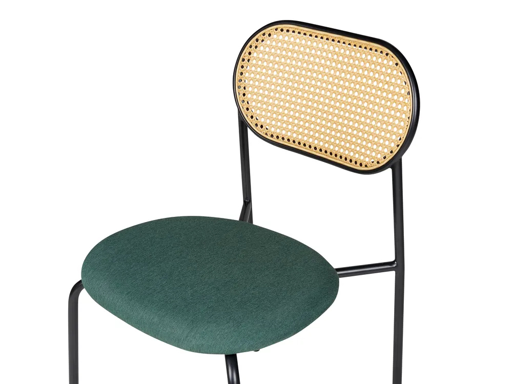 Set of 2 Dining Chairs ADAVER Metal Black_888077