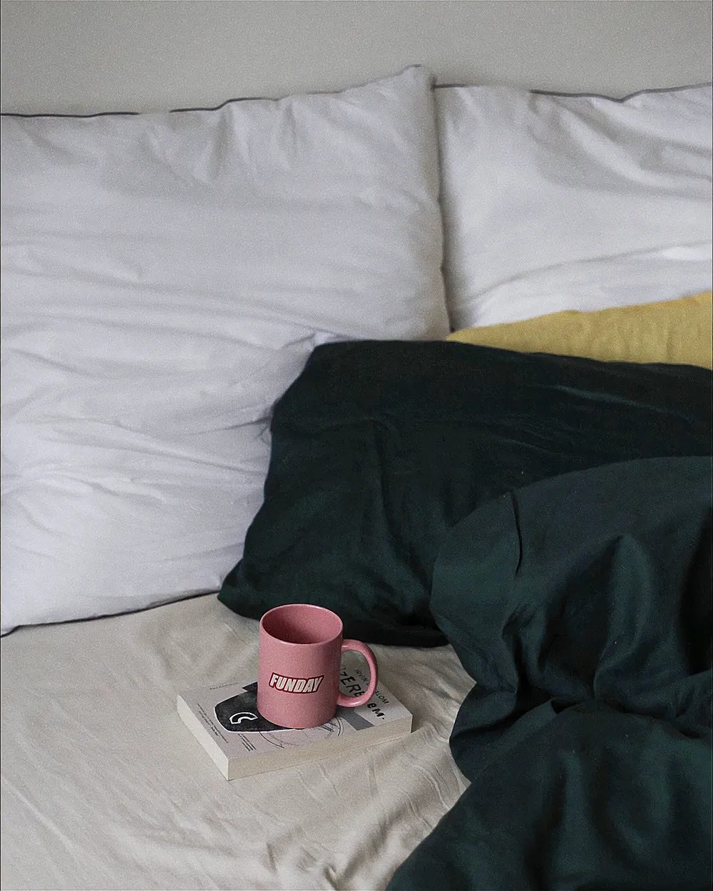 Bed Pillow PELISTER High 80 x 80 cm Microfibre White_885277