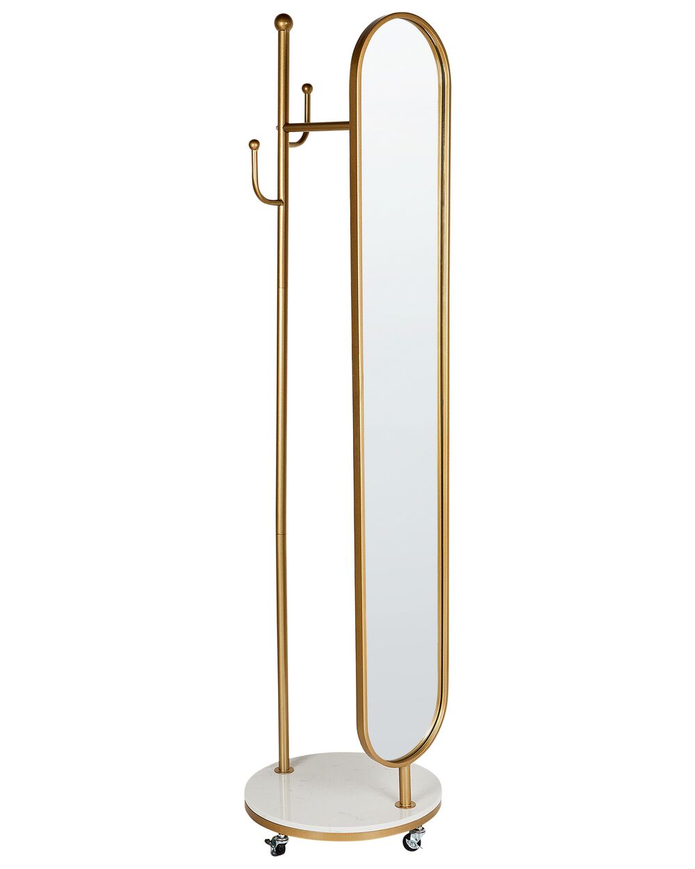 Kapstok met spiegel LORENA 172 cm Metaal Goud