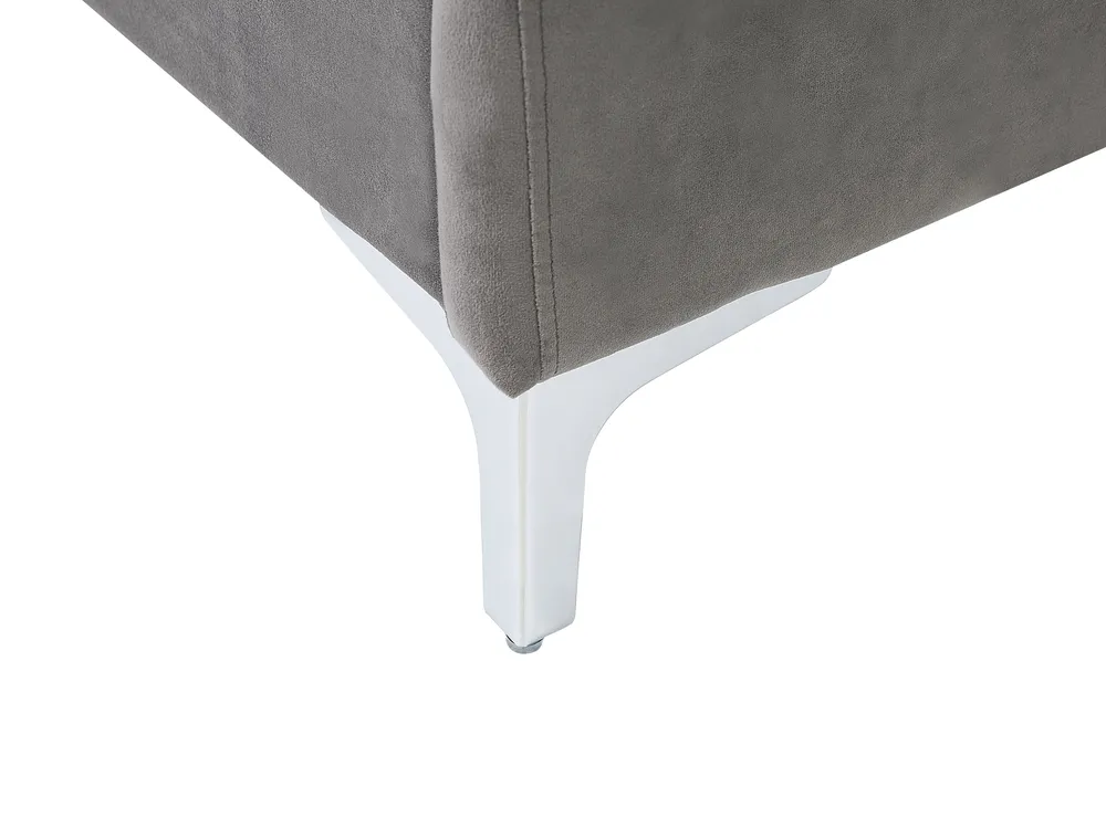 Bett mit Lattenrost Samtstoff AMBERT 140 x 200 cm Grau_786685