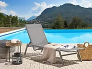 Sonnenliege VERNAZZA mit Relaxfunktion Metall Grau_1183383