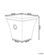 Blumenkübel ELATEIA 32 cm Weiß_760877